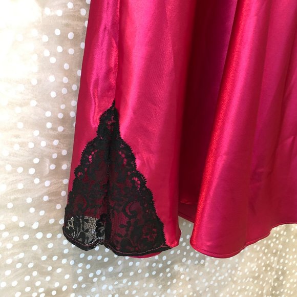 Cacique Lane Bryant Pink Satin Chemise Lingerie Lace Sexy Underwire Size 18/20 - Picture 6 of 9